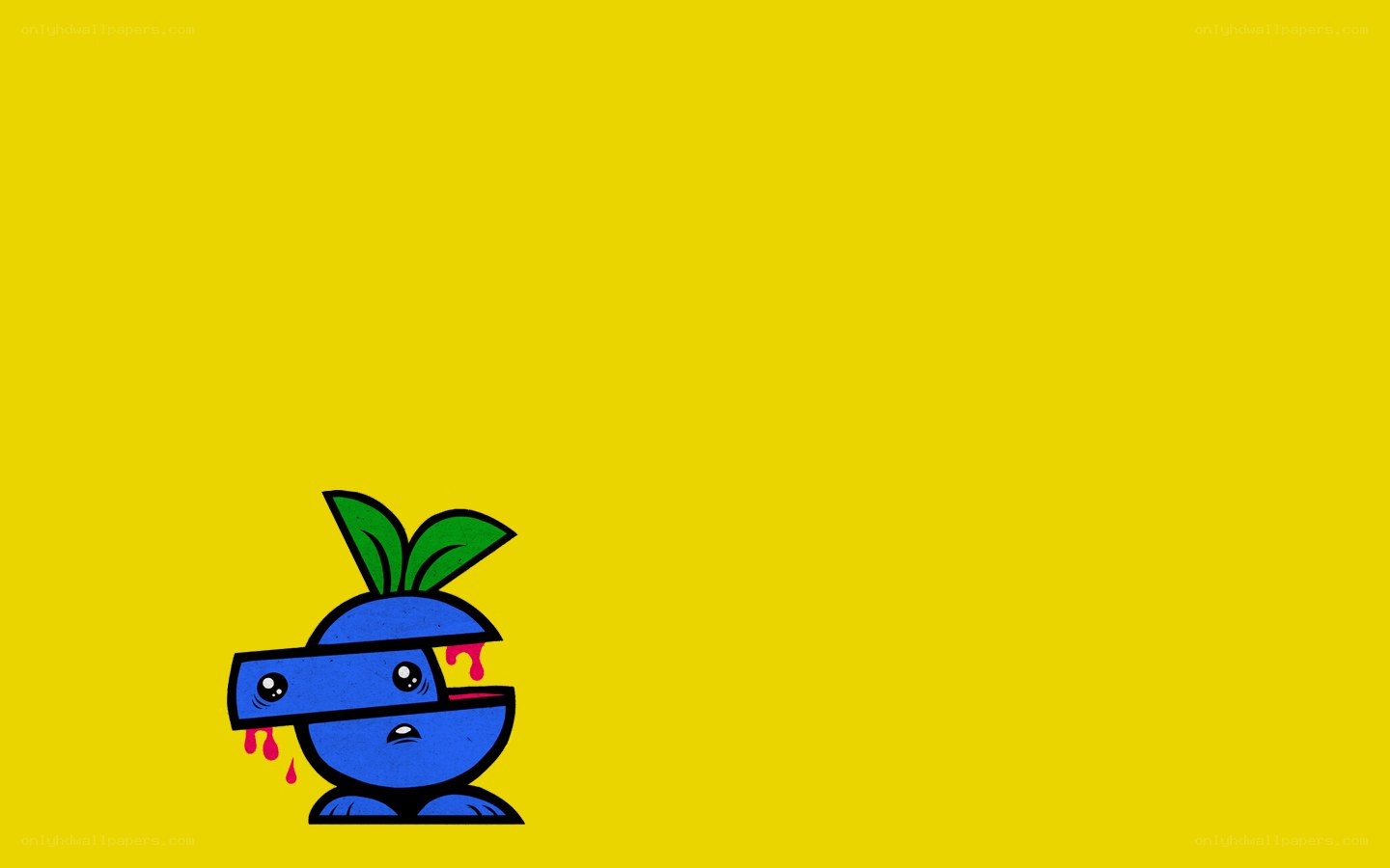 blue character with bandage