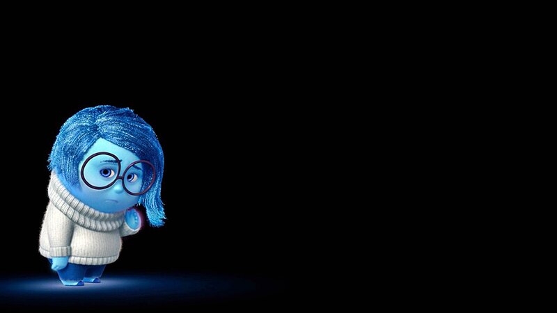 Blue Character with Glasses — Melancholic