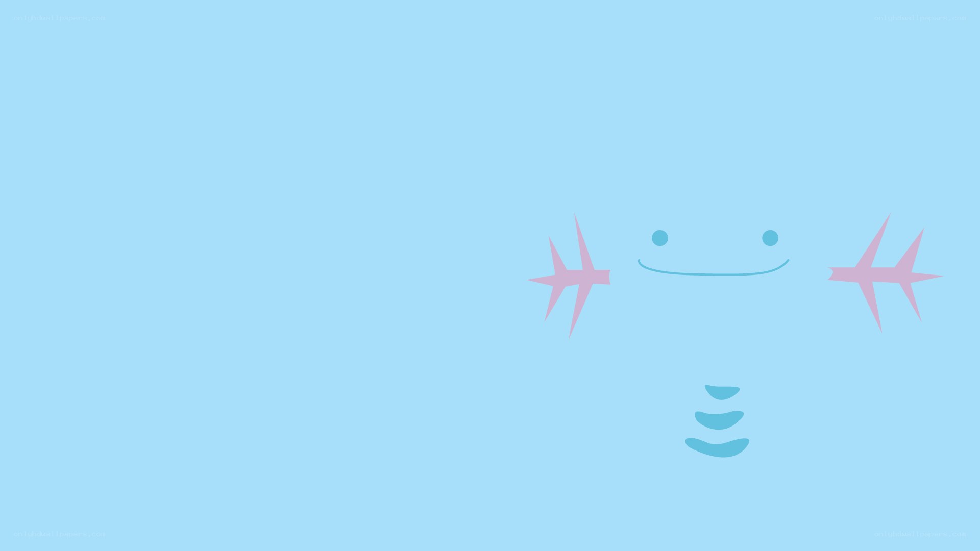blue character with pink stars