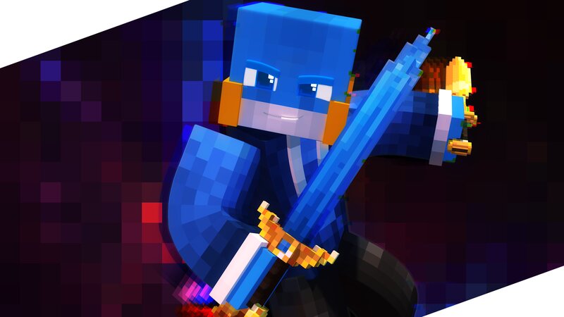 Blue Character with Sword