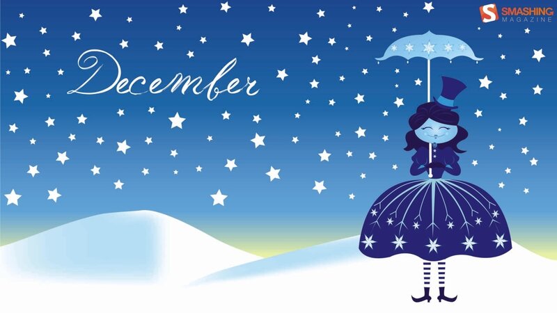 Blue Character with Umbrella
