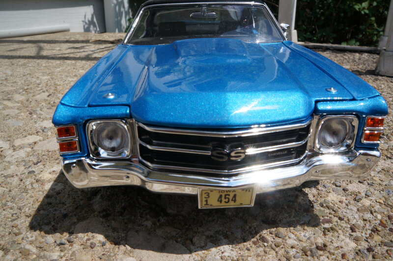 Blue Chevelle Model Car — Static