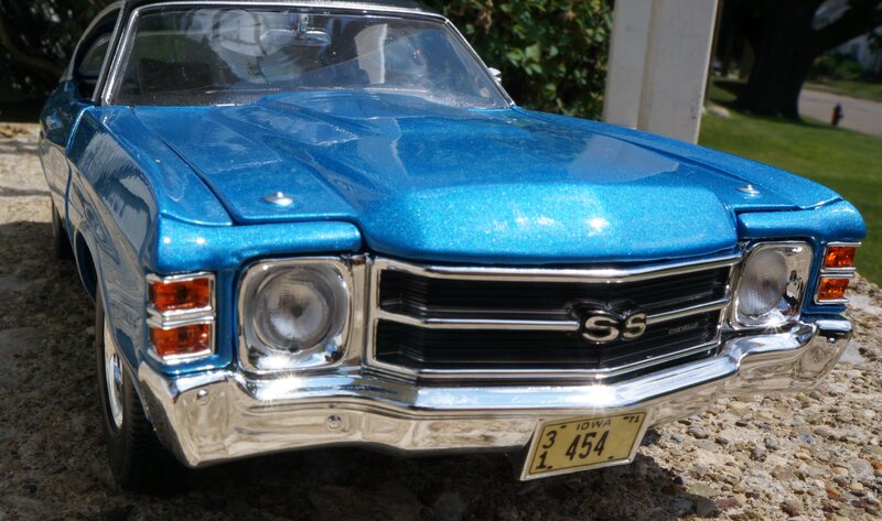 Blue Chevelle Model Car