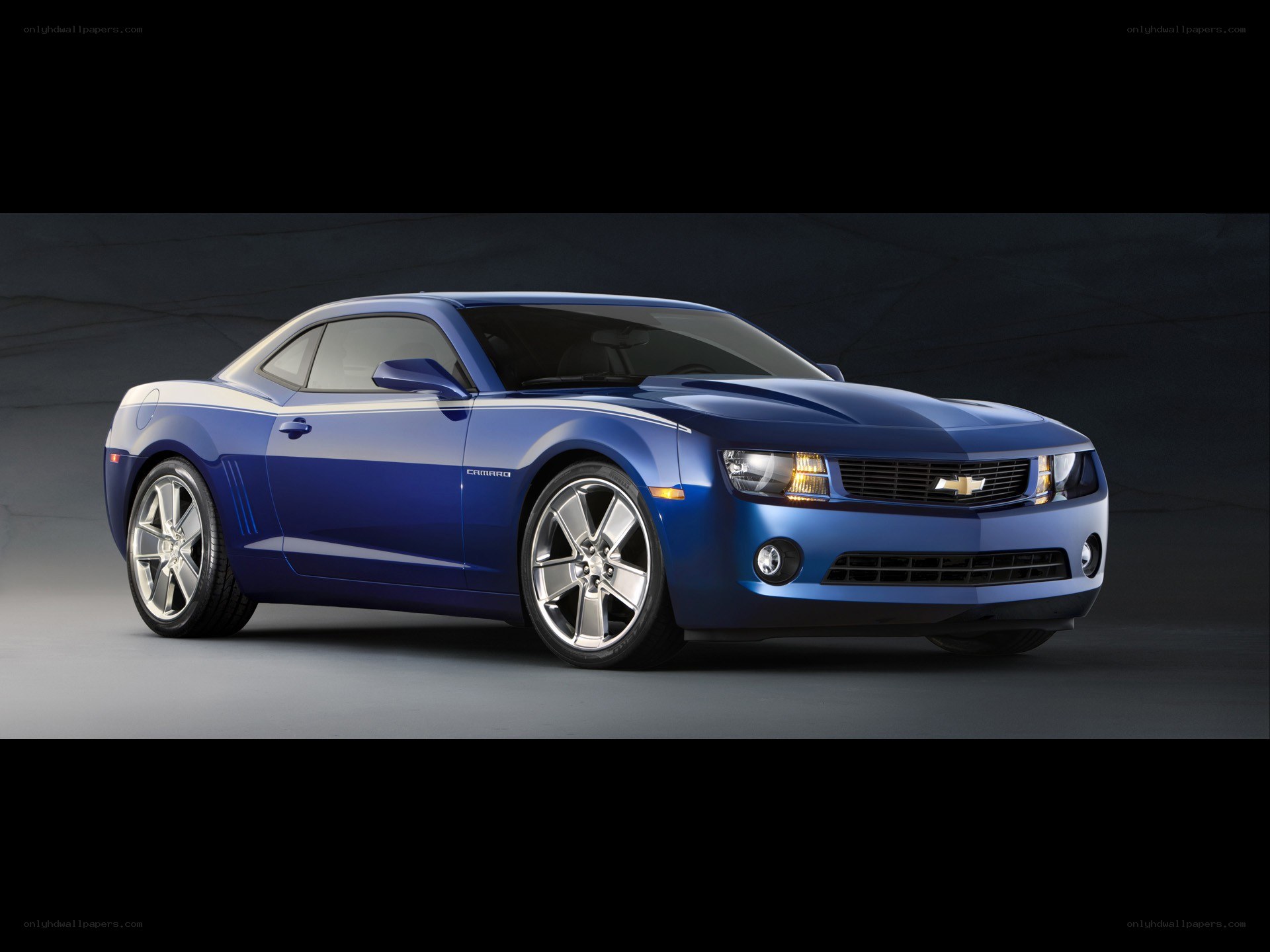 Blue Chevrolet Camaro