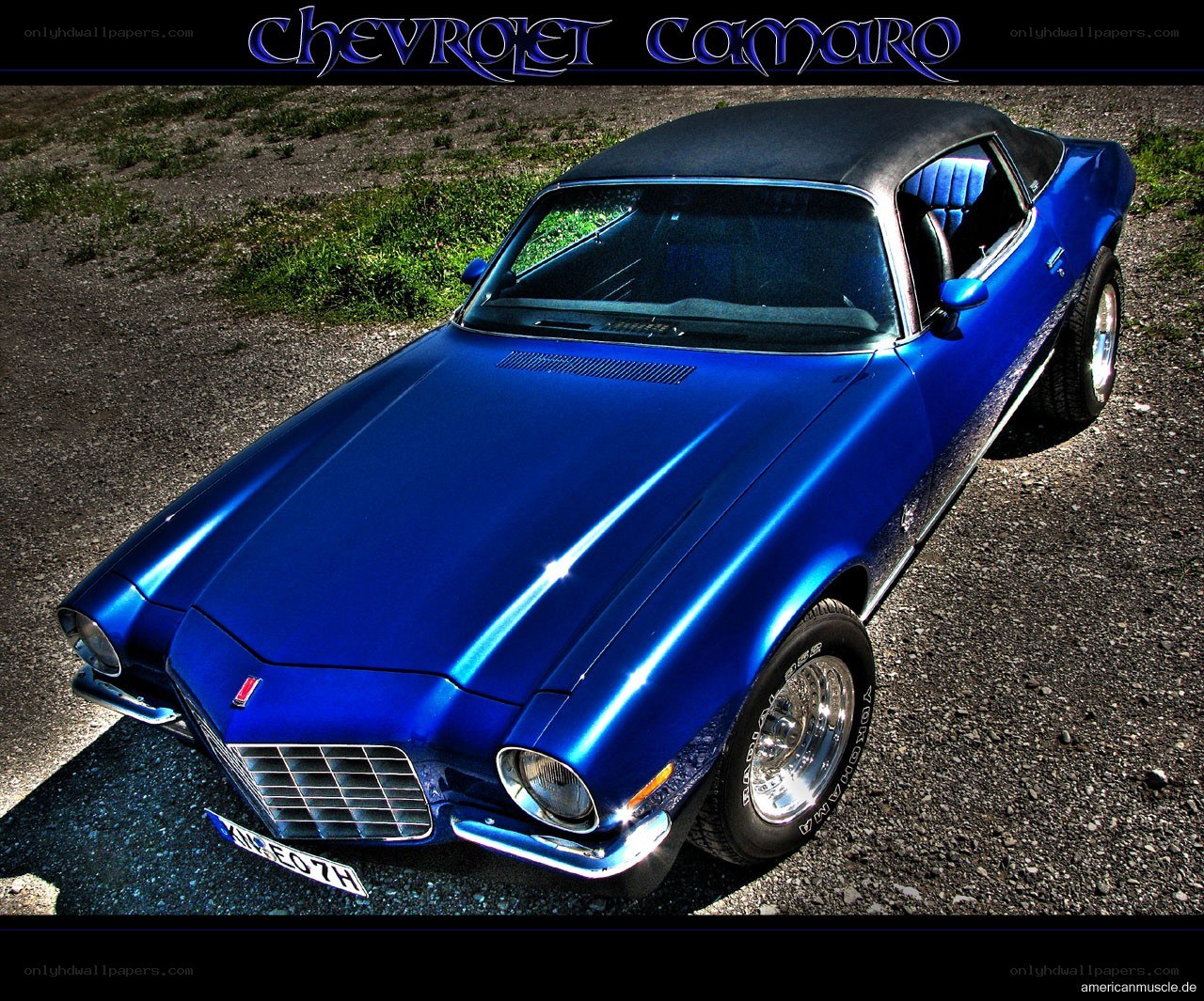 Blue Chevrolet Camaro