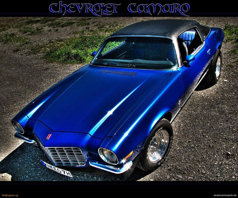 Blue Chevrolet Camaro