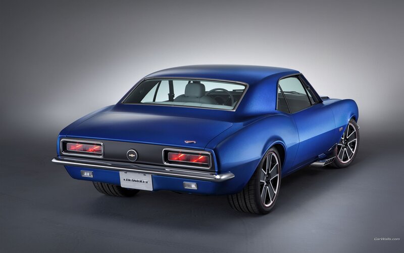 blue chevrolet camaro classic