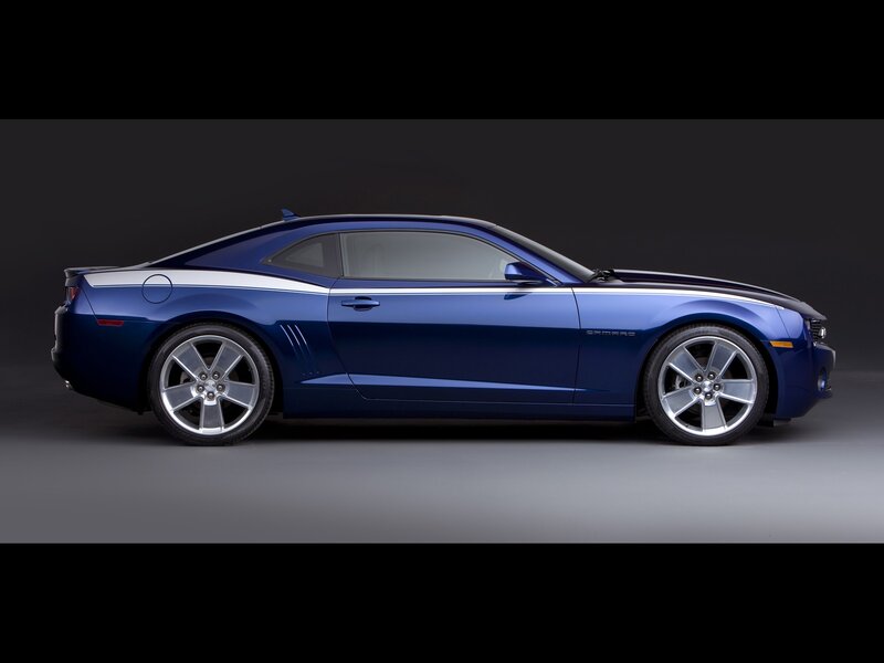 blue chevrolet camaro coupe