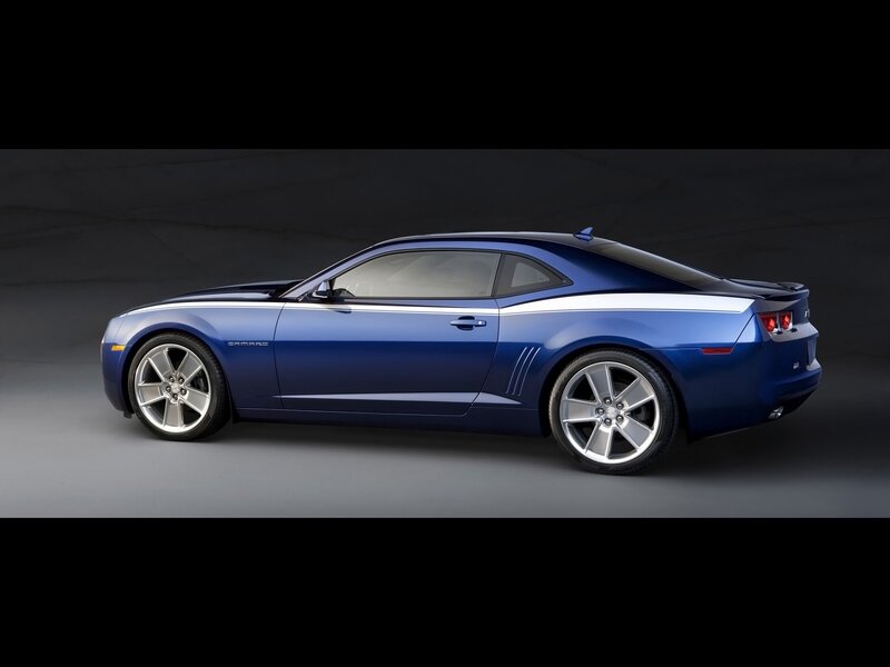 blue chevrolet camaro coupe