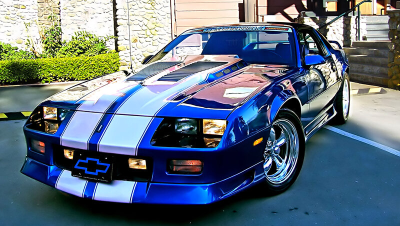 Blue Chevrolet Camaro — Dramatic, Afternoon