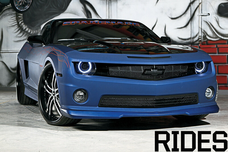 Blue Chevrolet Camaro — Dramatic, Photograph, Graffiti Wall