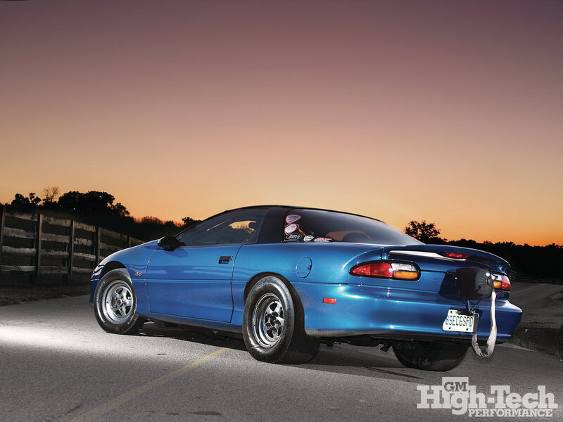 Blue Chevrolet Camaro — Dramatic, Sunset