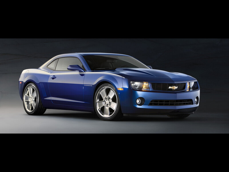 Blue Chevrolet Camaro — Dramatic