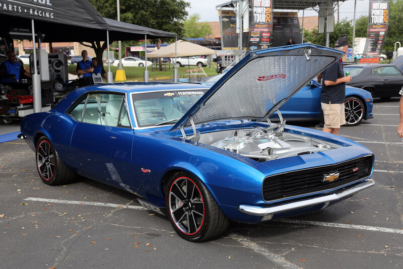 Blue Chevrolet Camaro — Outdoor