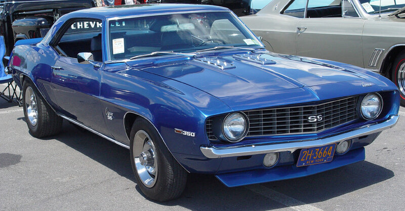 Blue Chevrolet Camaro SS