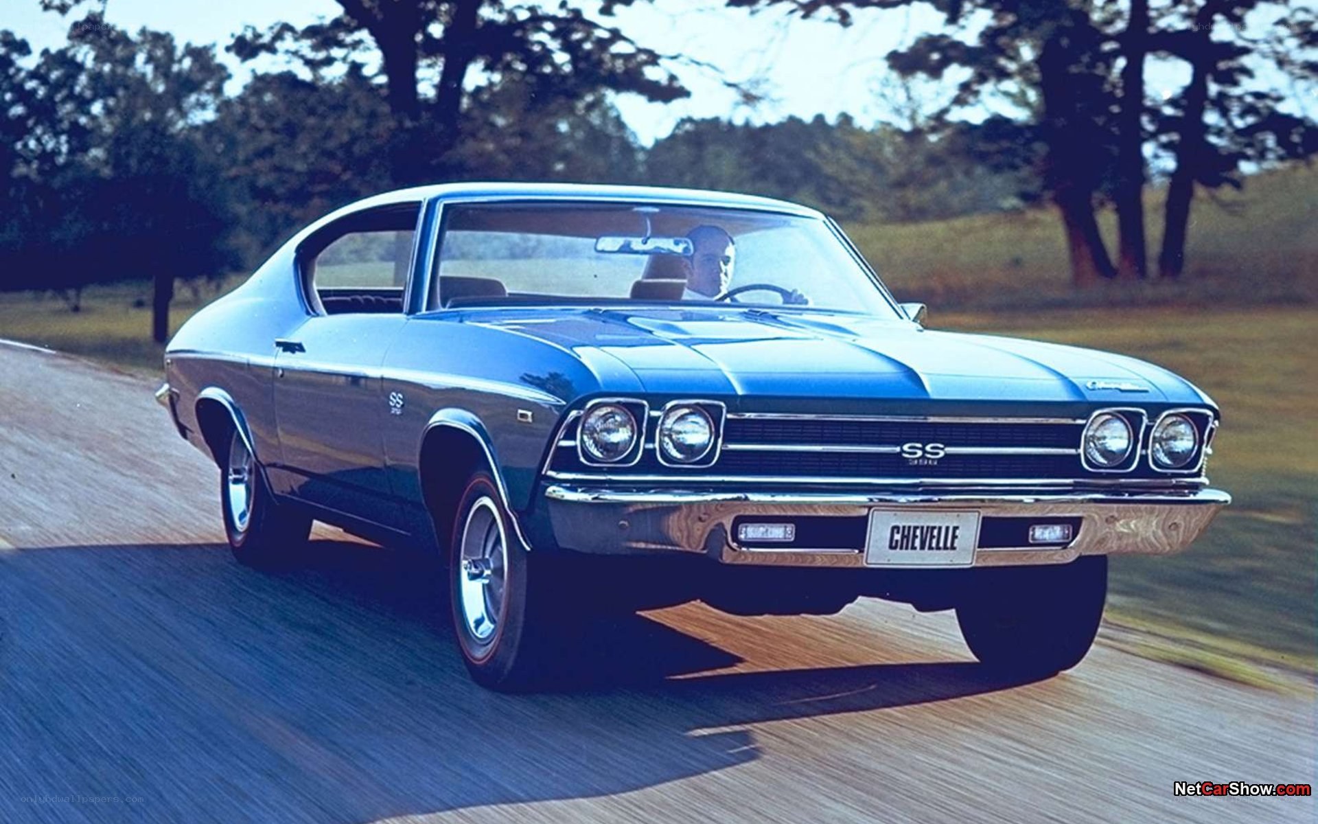 Blue Chevrolet Chevelle SS