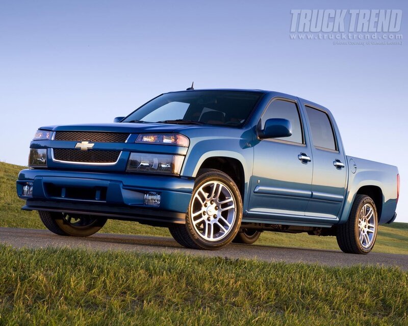 Blue Chevrolet Colorado pickup truck