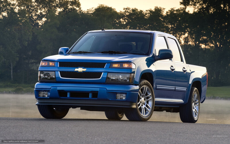 Blue Chevrolet Colorado pickup truck