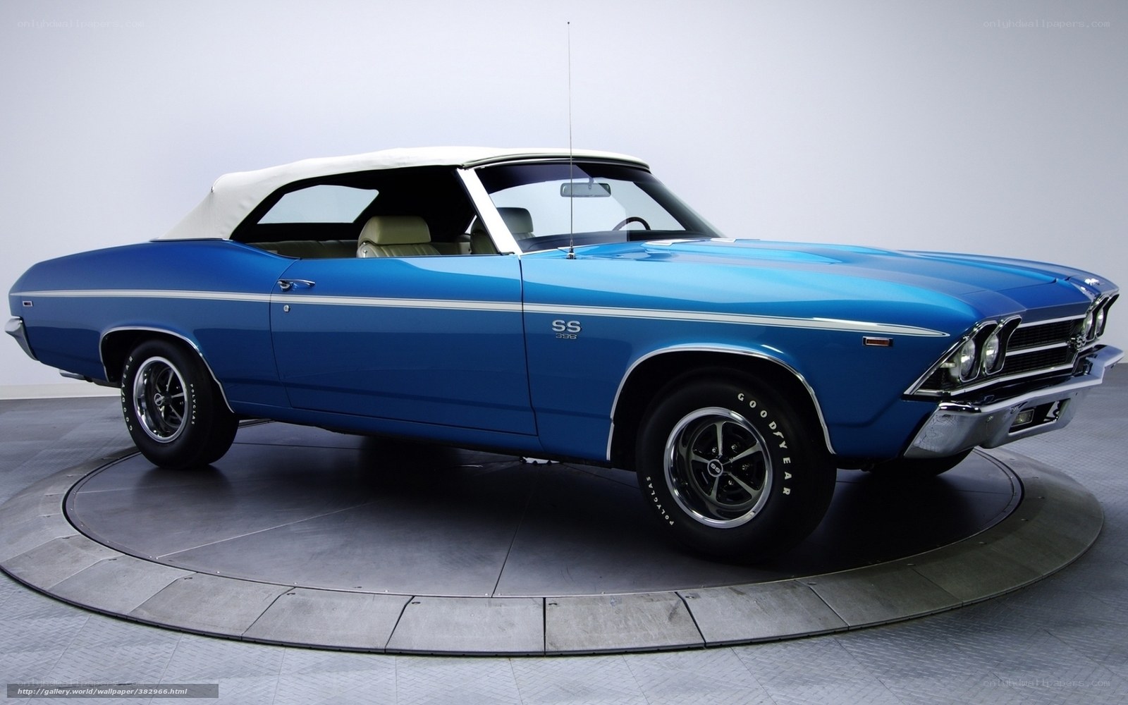 blue chevrolet convertible