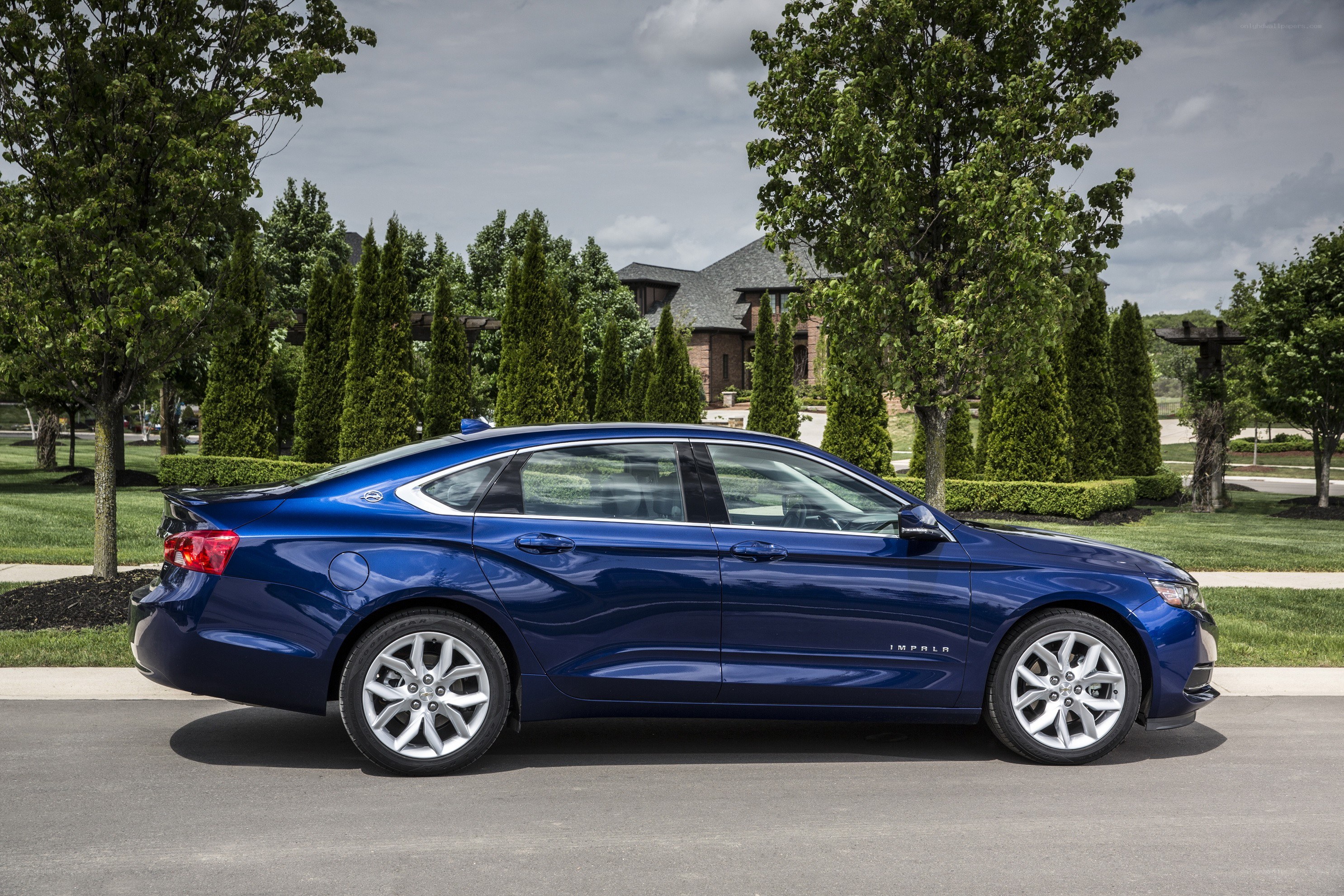 blue chevrolet impala sedan