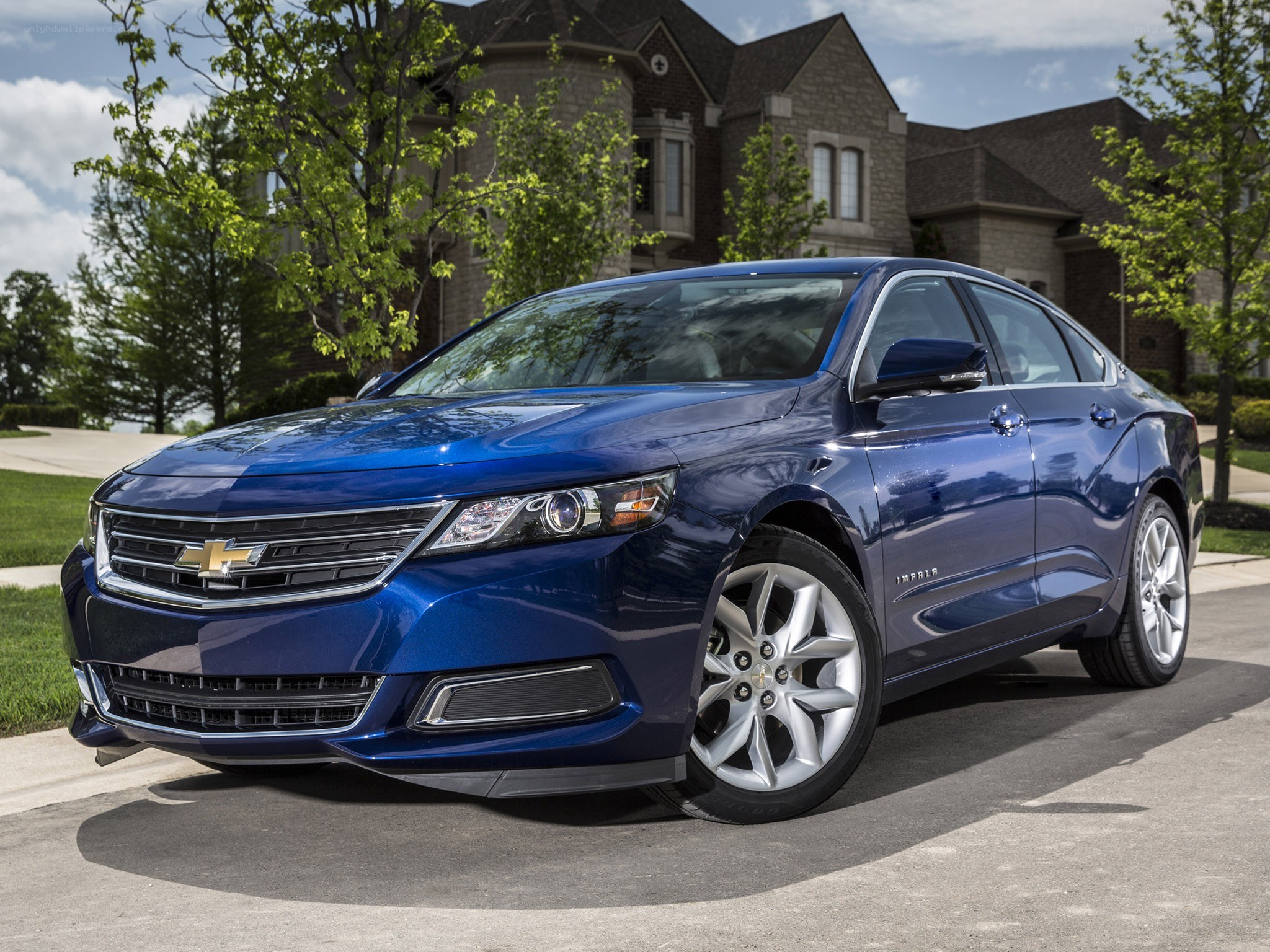 Blue Chevrolet Impala sedan