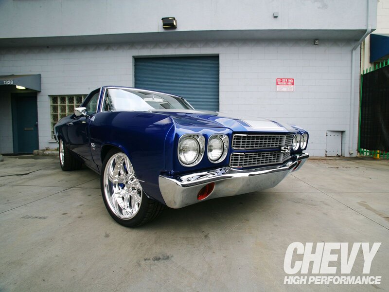 Blue Chevrolet Muscle Car — Dramatic, Afternoon