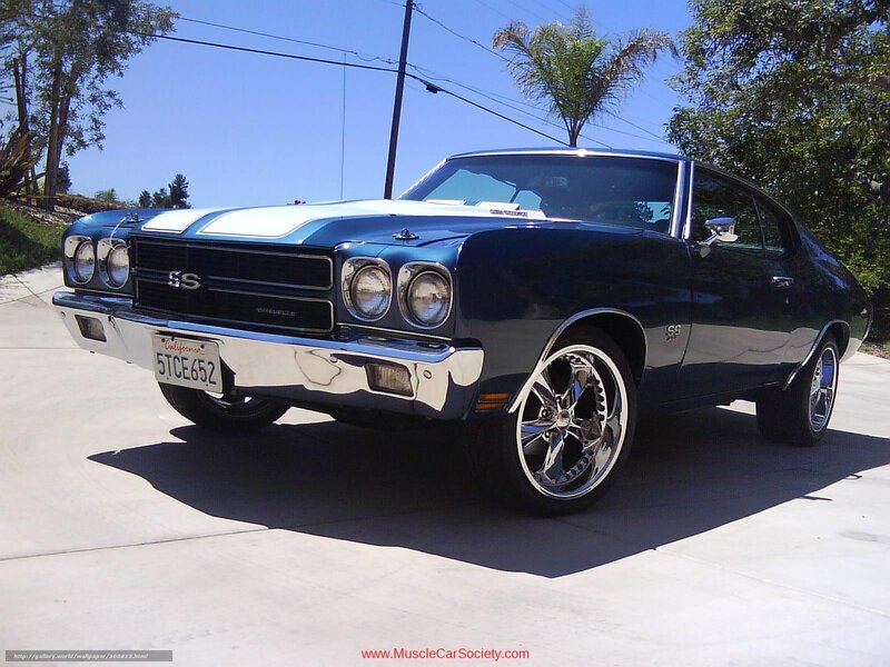 Blue Chevrolet Muscle Car — Sunny