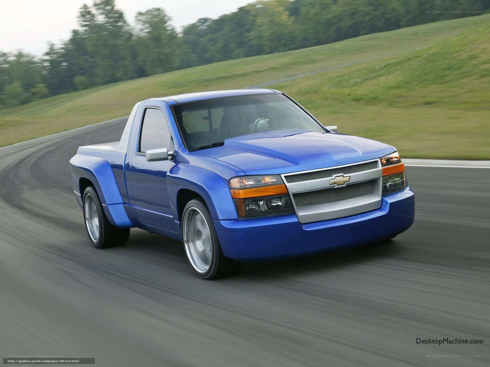 blue chevrolet pickup truck