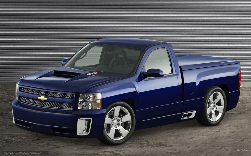 Blue Chevrolet pickup truck