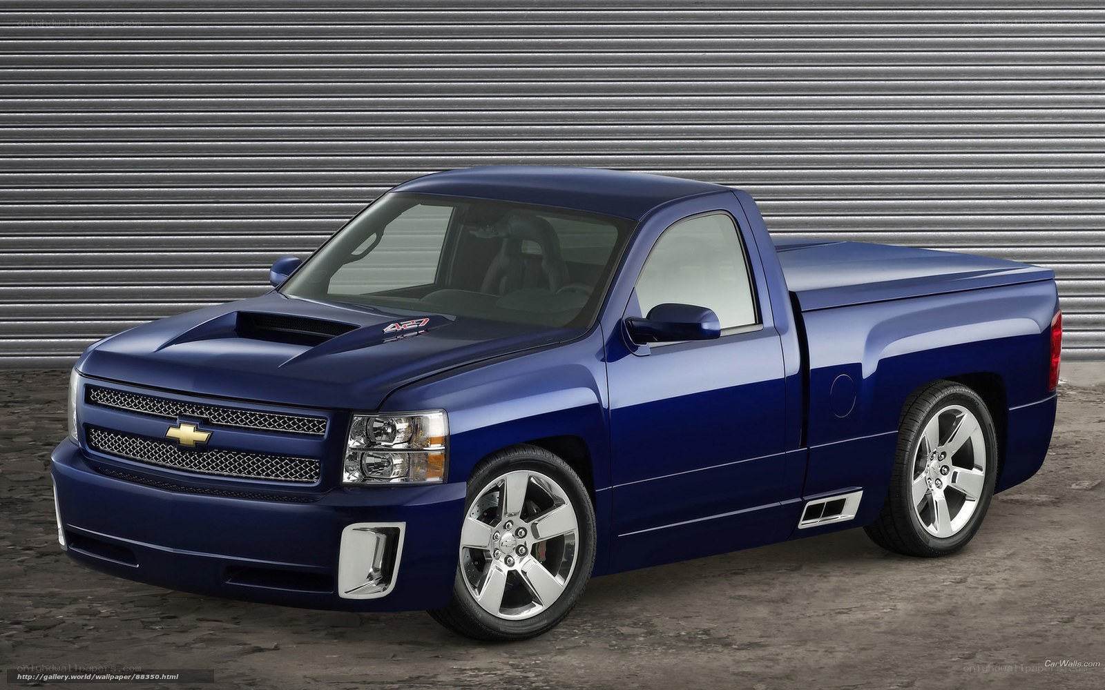 Blue Chevrolet pickup truck