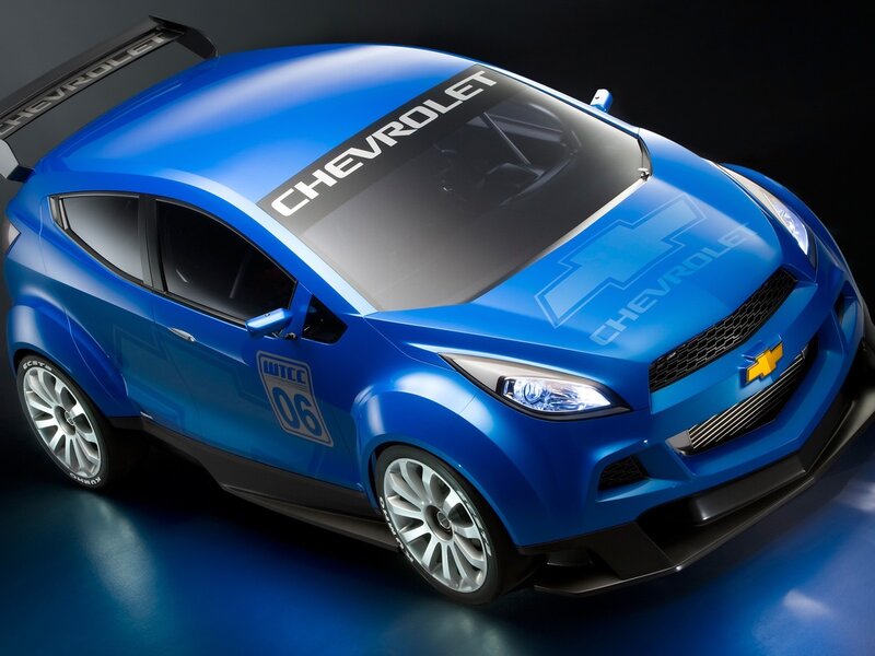 Blue Chevrolet race car