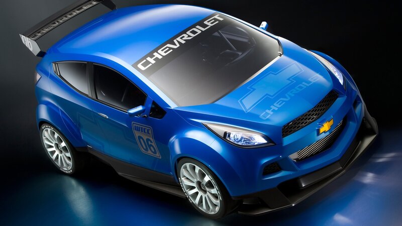 Blue Chevrolet race car
