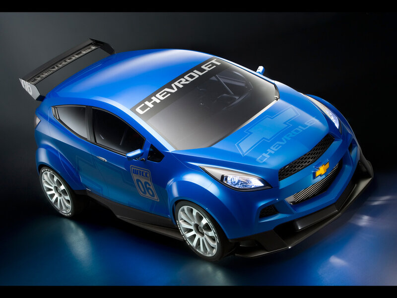 Blue Chevrolet racing car