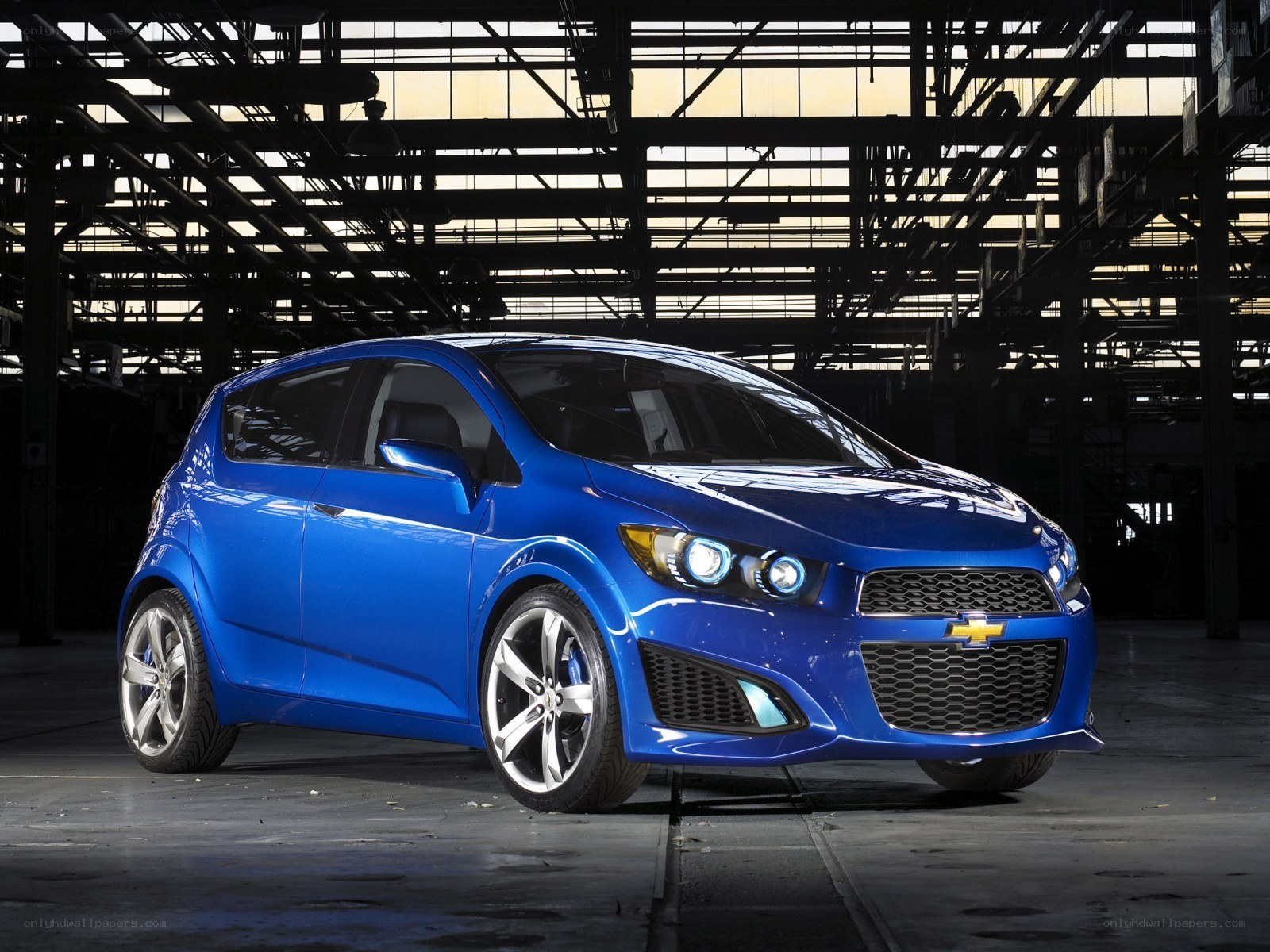 Blue Chevrolet Spark concept car