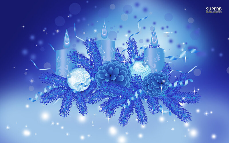 Blue Christmas Arrangement