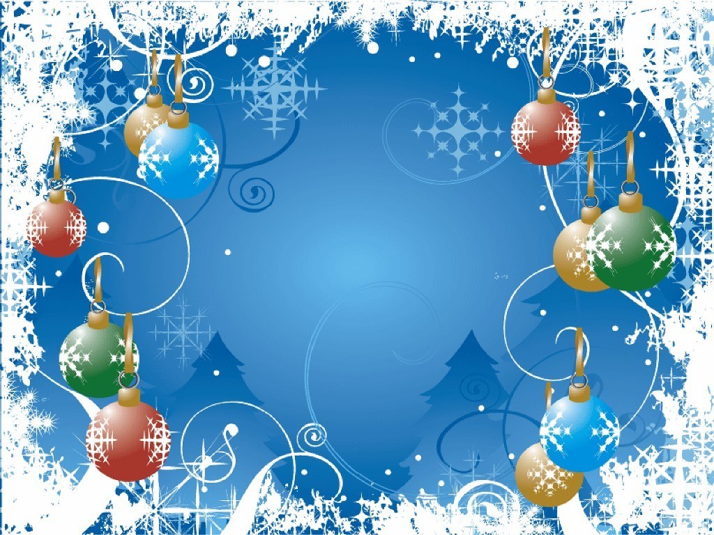blue christmas ornament background
