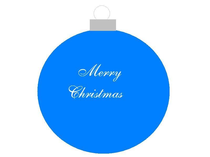 Blue Christmas Ornament