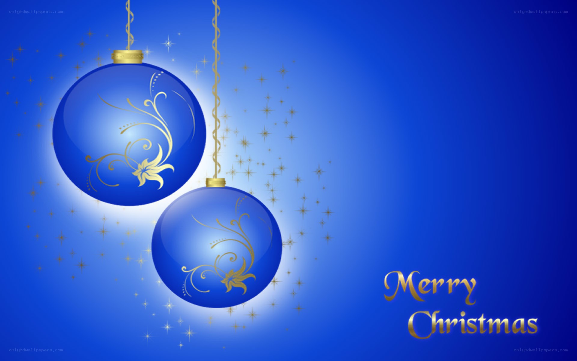 Blue Christmas ornaments