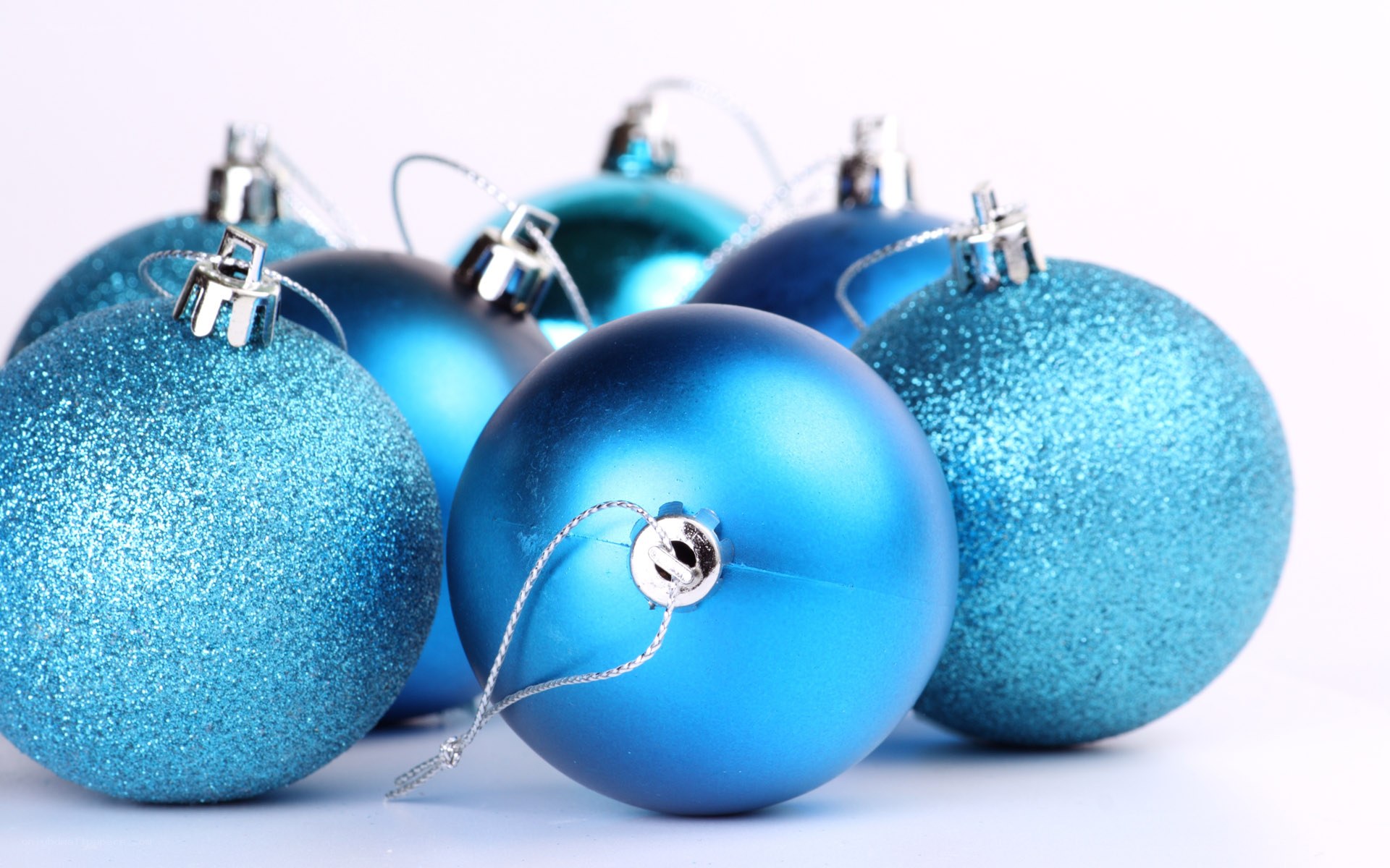 blue christmas ornaments