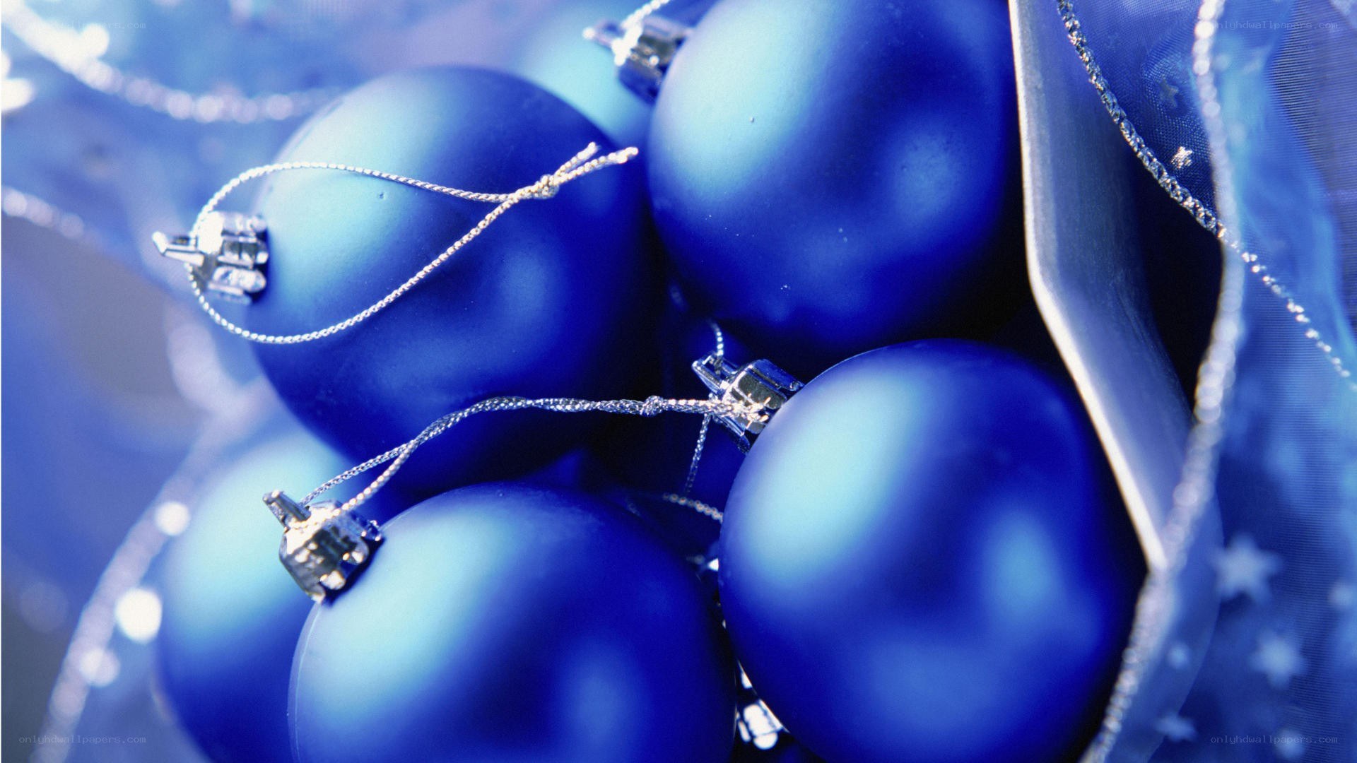 Blue Christmas ornaments