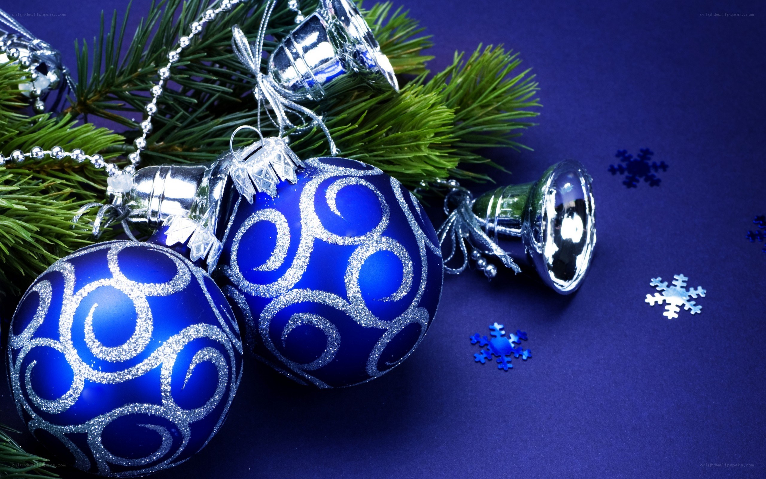 Blue Christmas ornaments