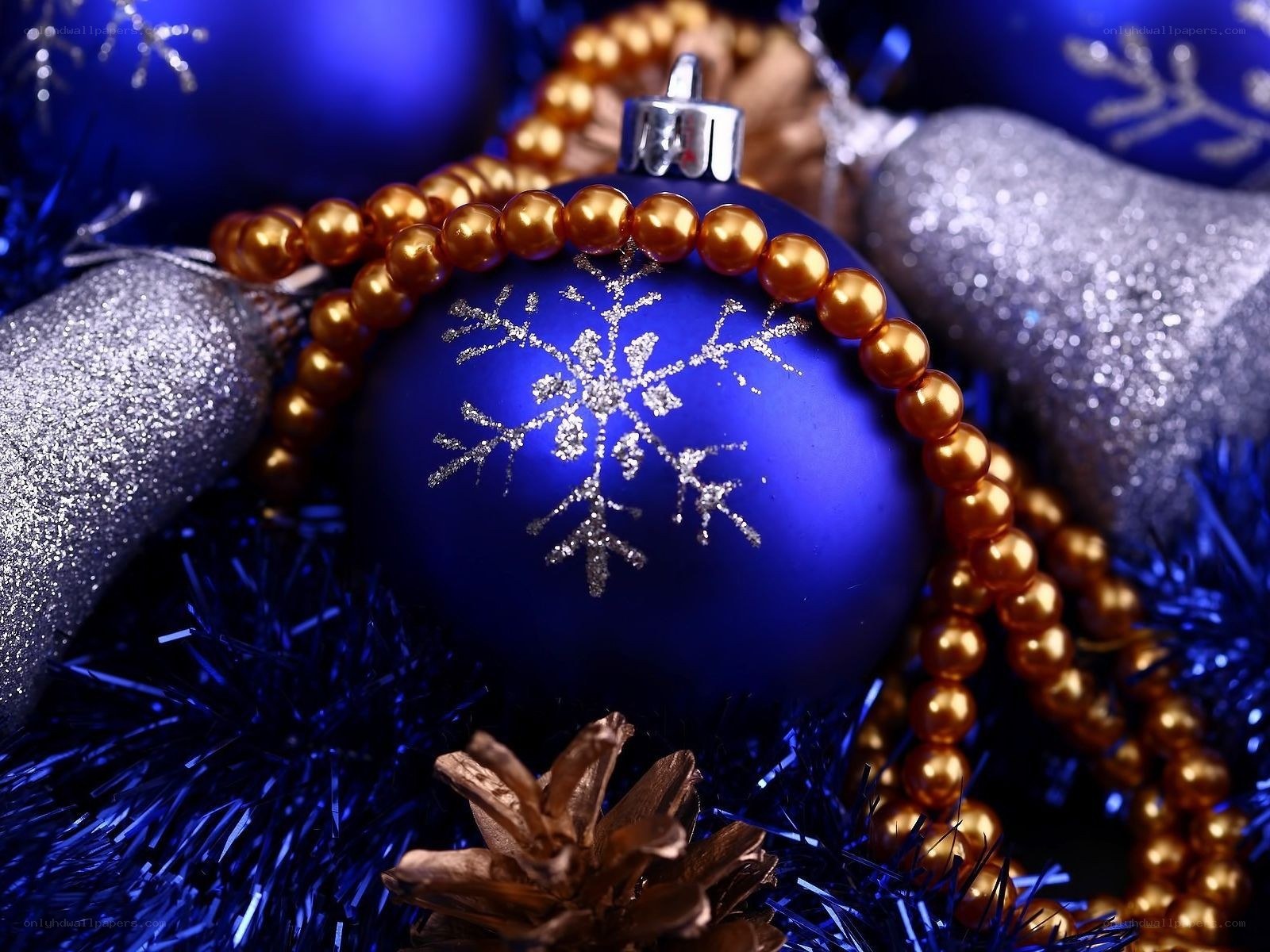 Blue Christmas ornaments