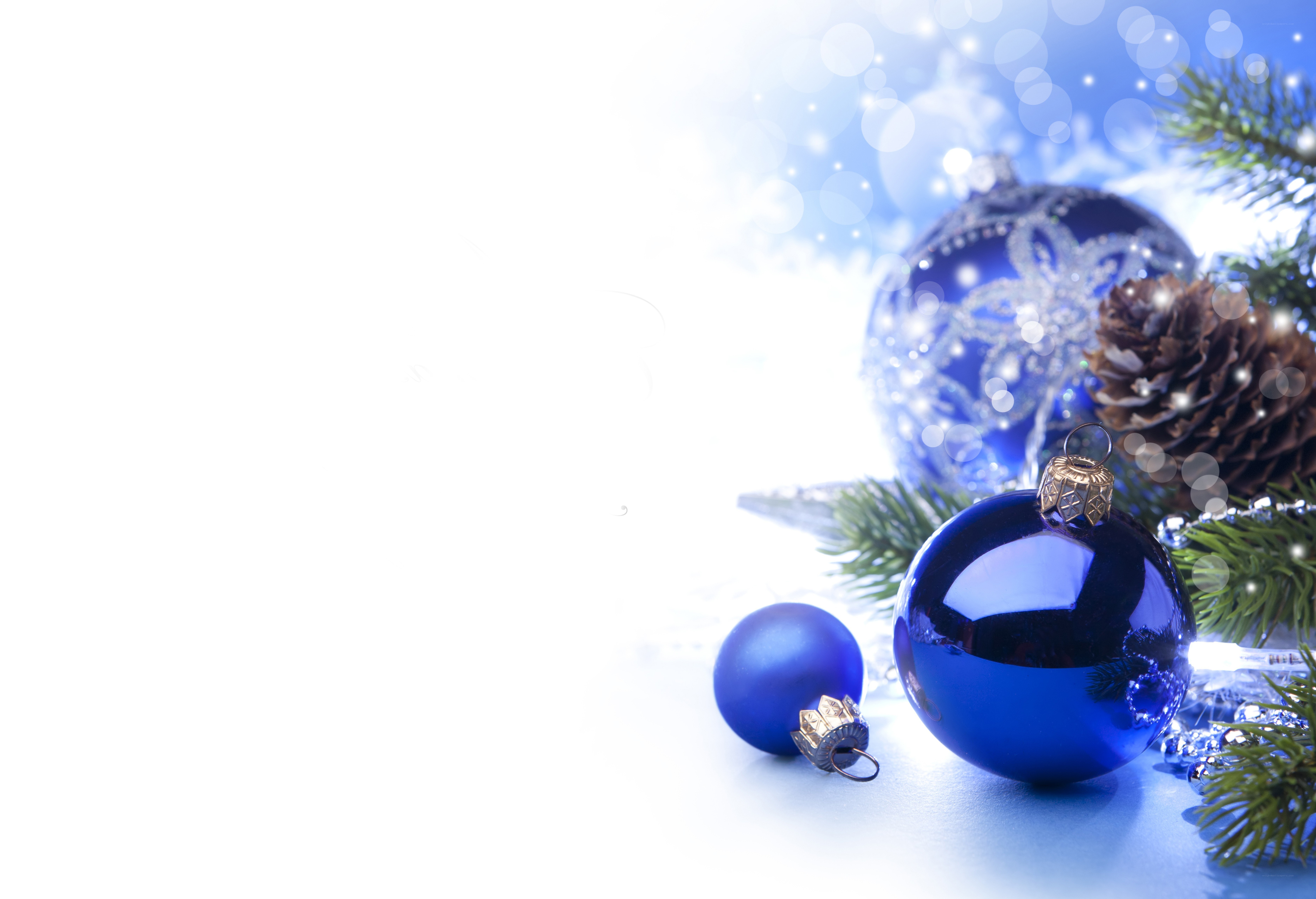blue christmas ornaments