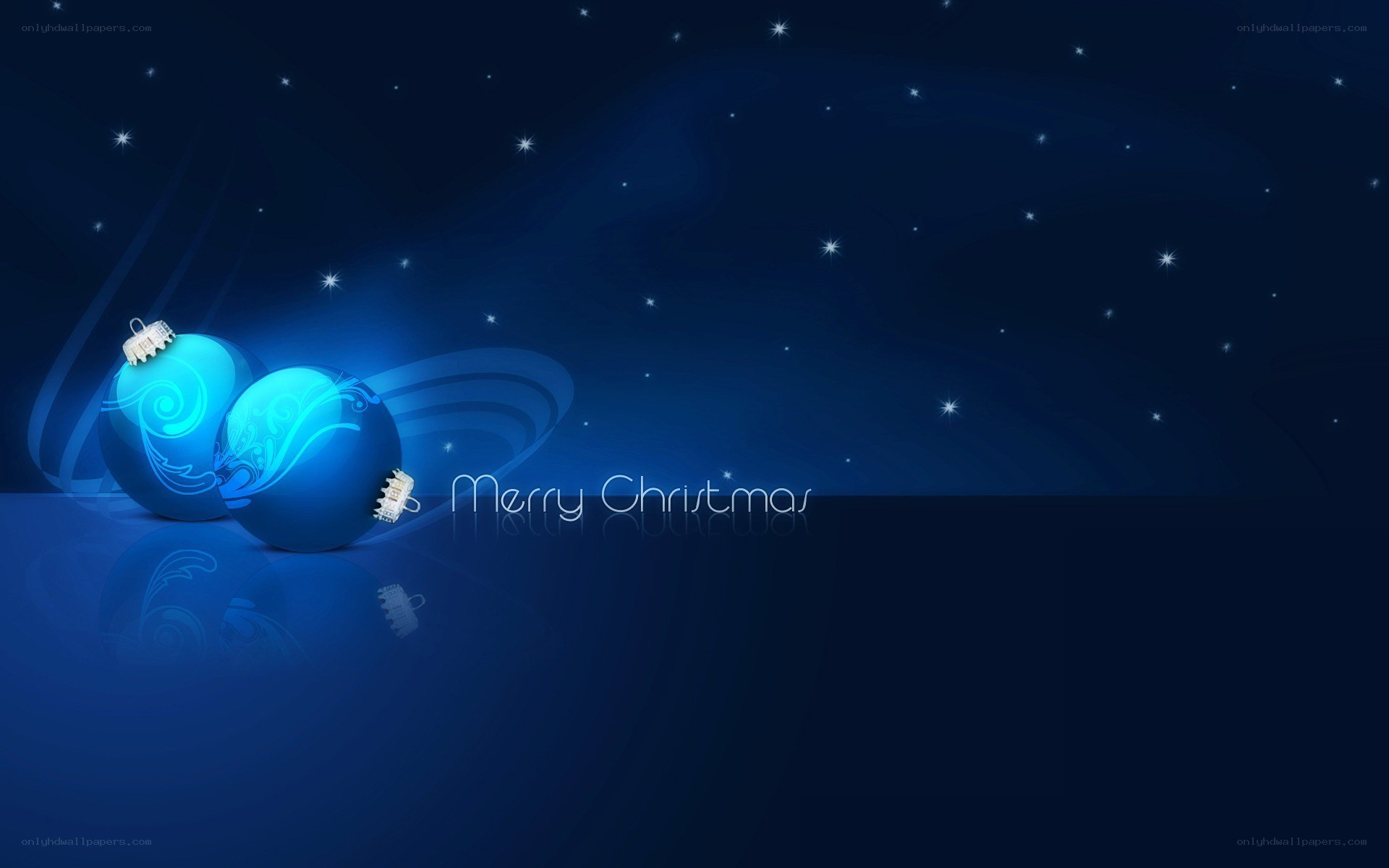 Blue Christmas ornaments