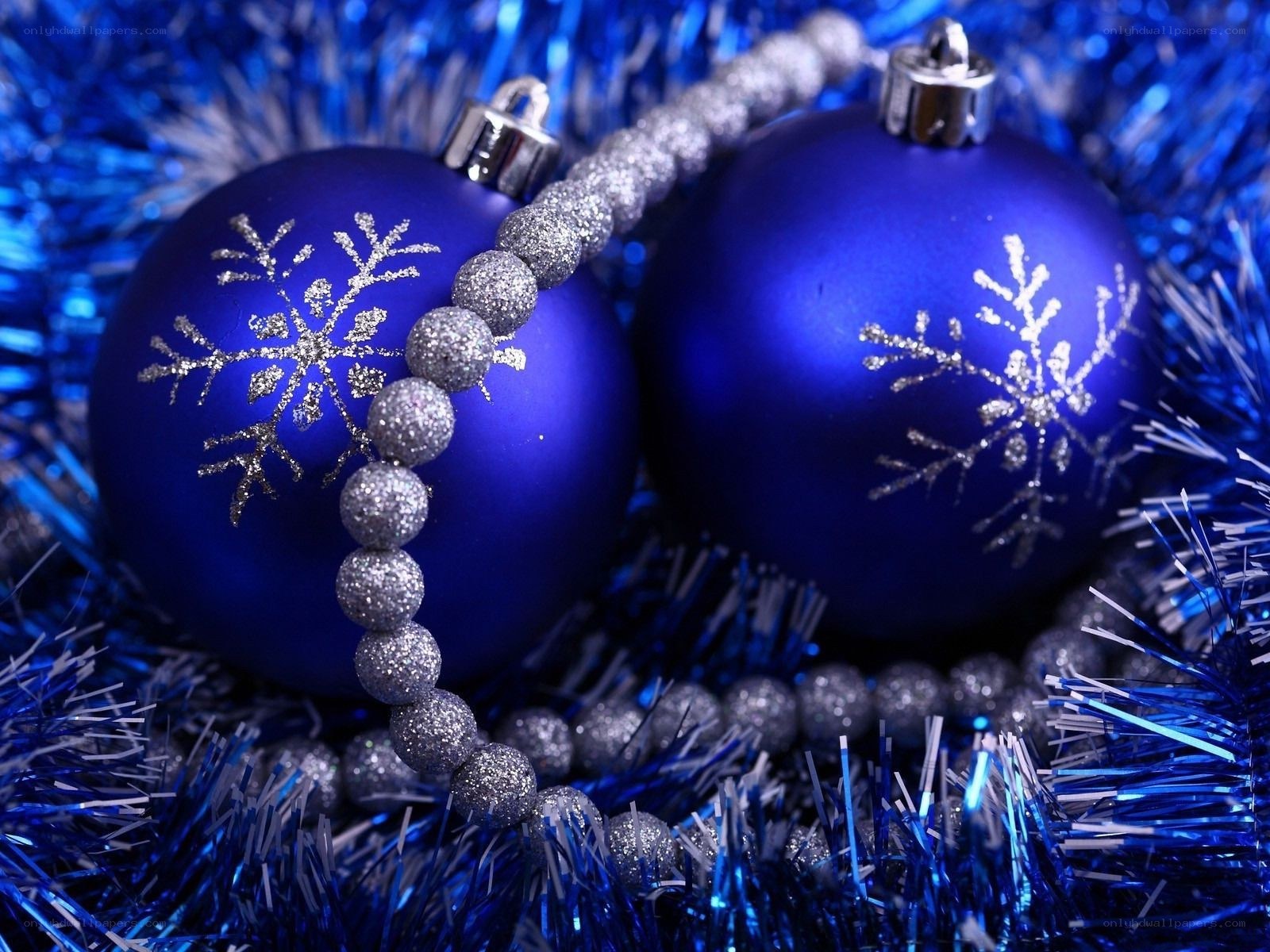 Blue Christmas ornaments