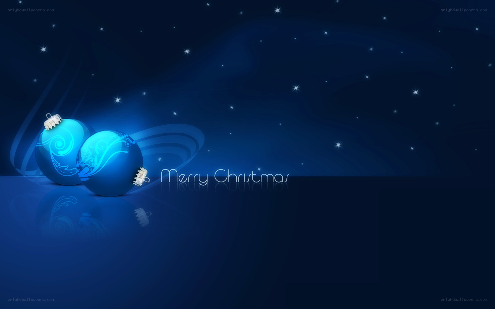 Blue Christmas ornaments