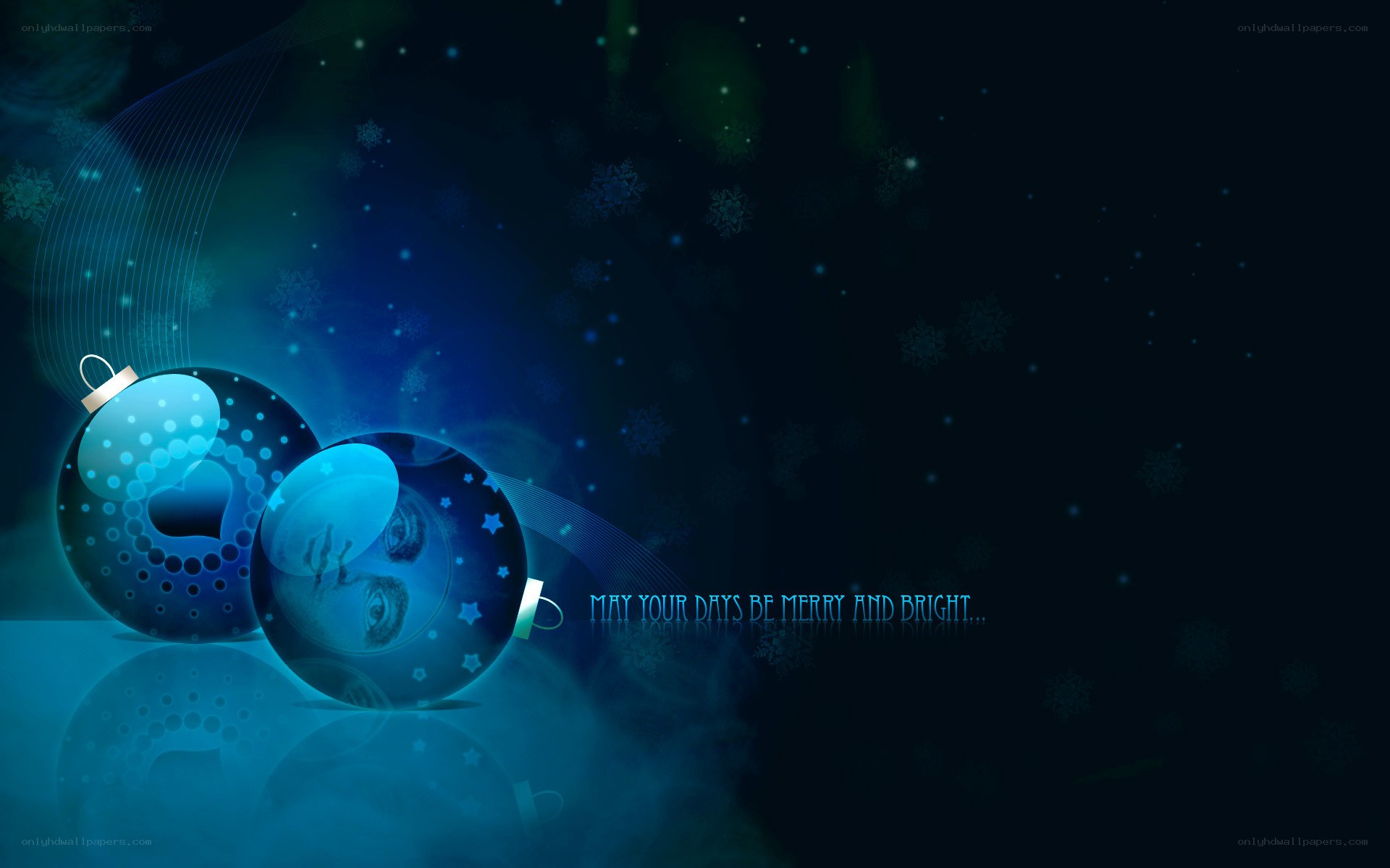 blue christmas ornaments