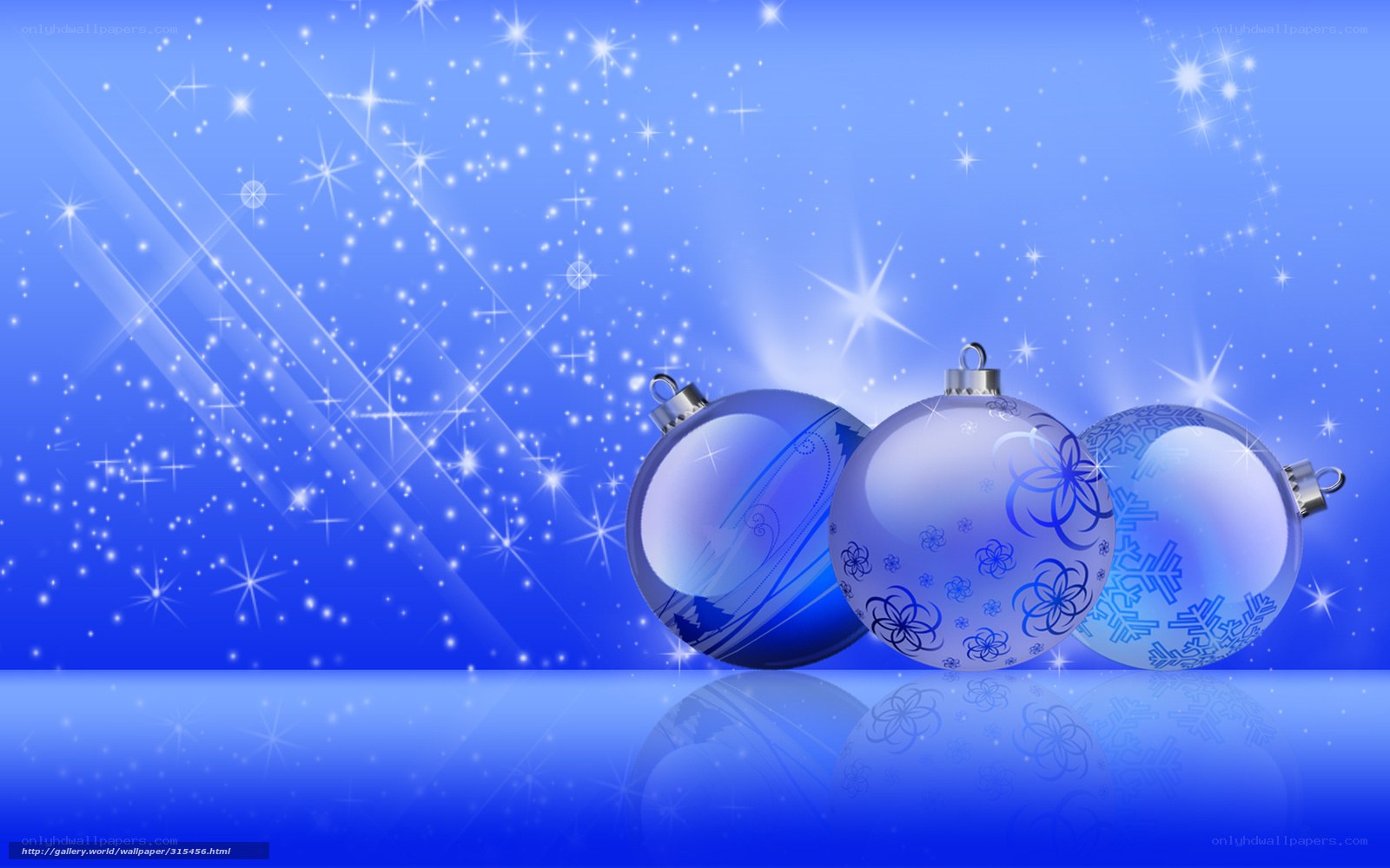 Blue Christmas ornaments