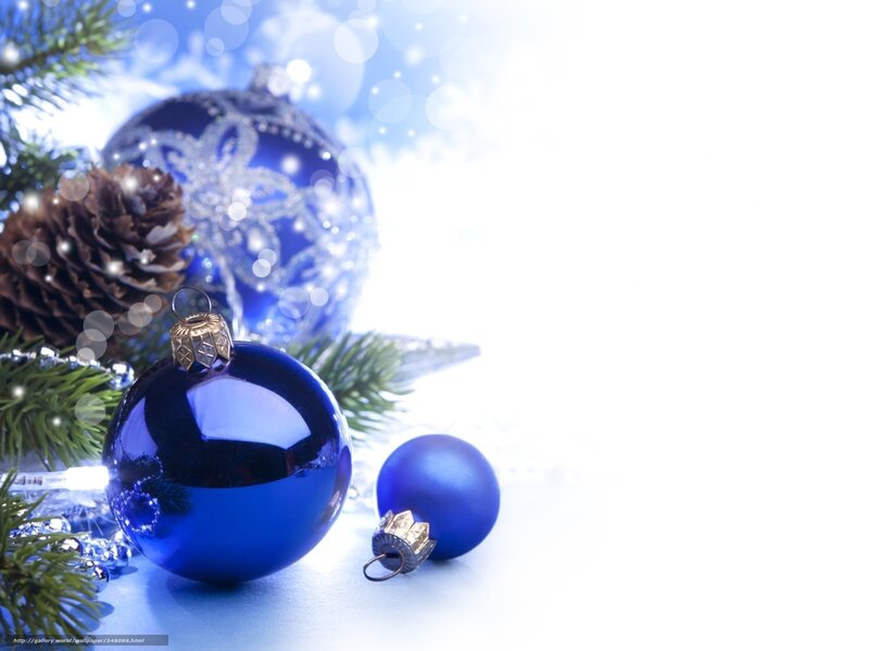 Blue Christmas ornaments