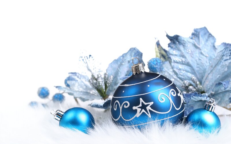Blue Christmas Ornaments — Festive